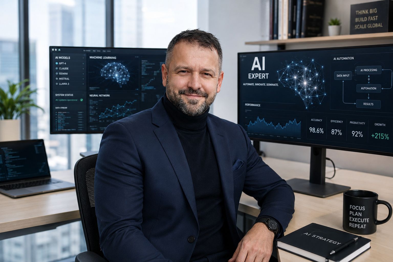 Marcin Kubicki przy pracy — AI i automatyzacje